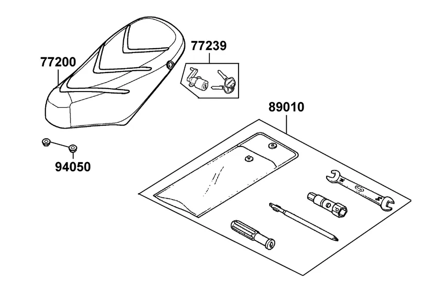 F09 Seat parts diagram