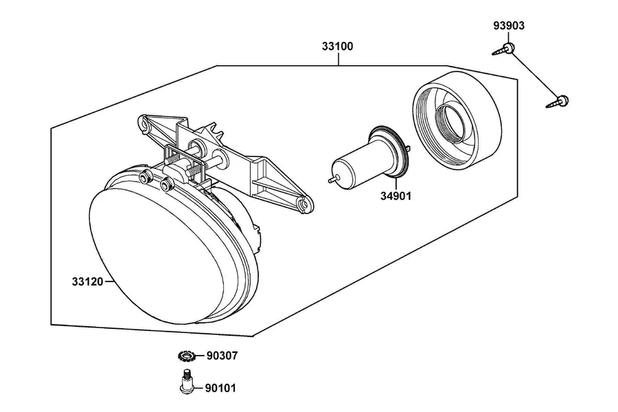 F01 Head Light parts diagram