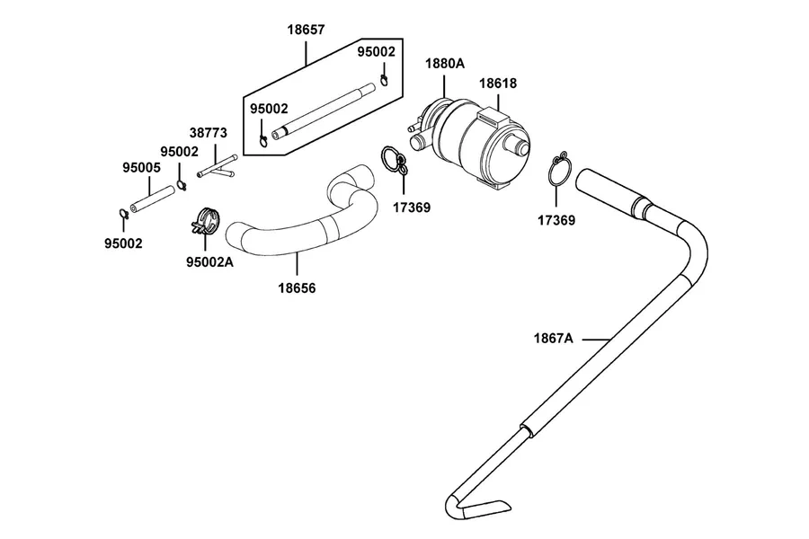 F23 Air Cleaner Two parts diagram