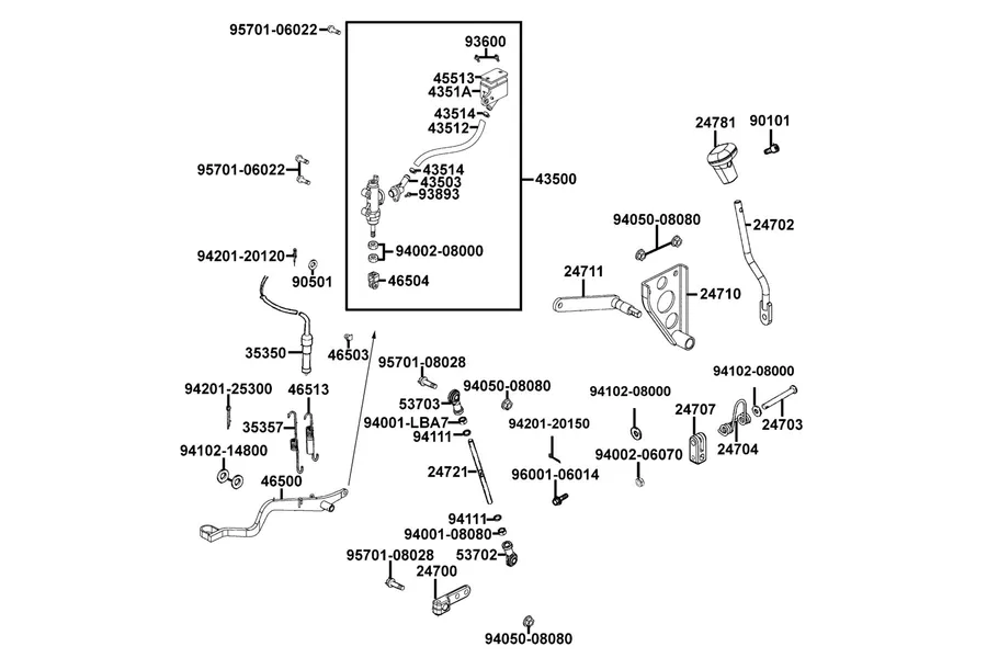 F15 Master Cylinder Rear parts diagram