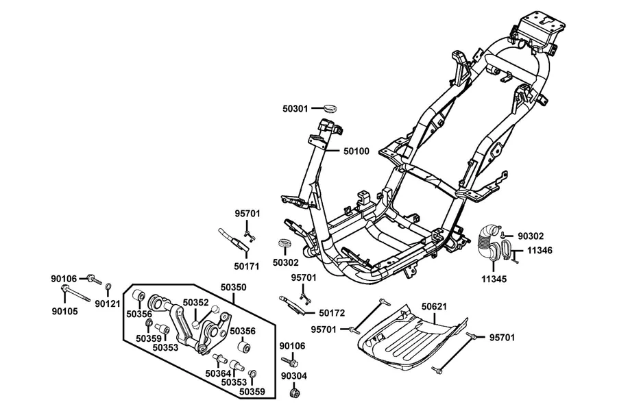 F20 Frame Body parts diagram