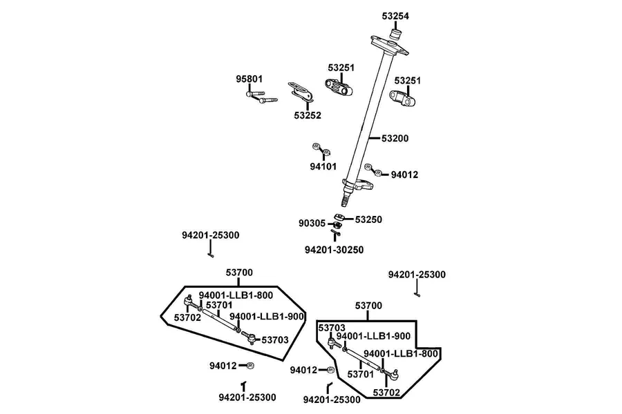F06 Stem Steering parts diagram