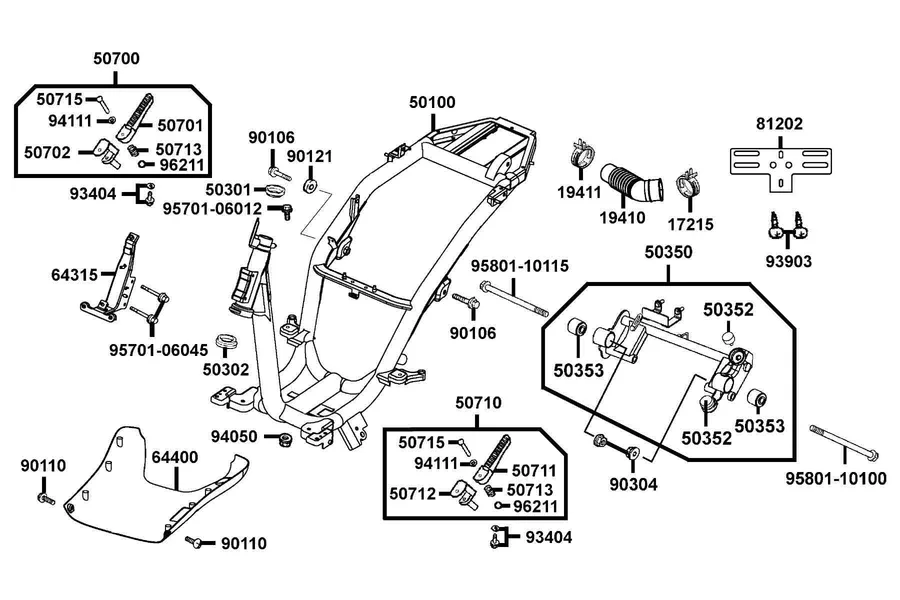 F21 Frame Body parts diagram
