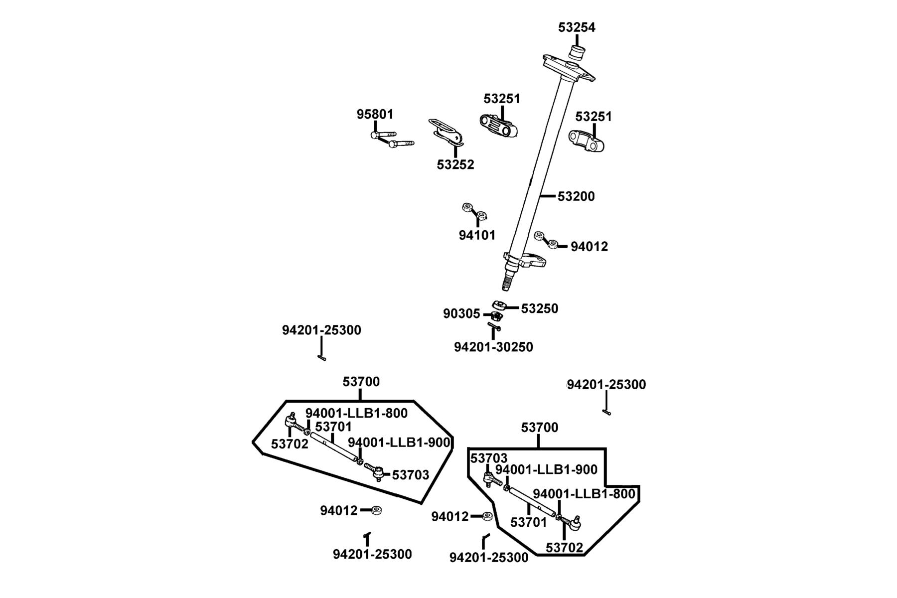 Mongoose(2021) Stem Steering parts diagram