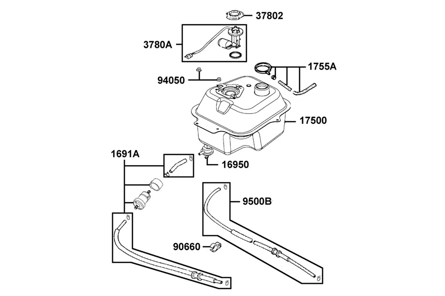 F10 Fuel Tank parts diagram