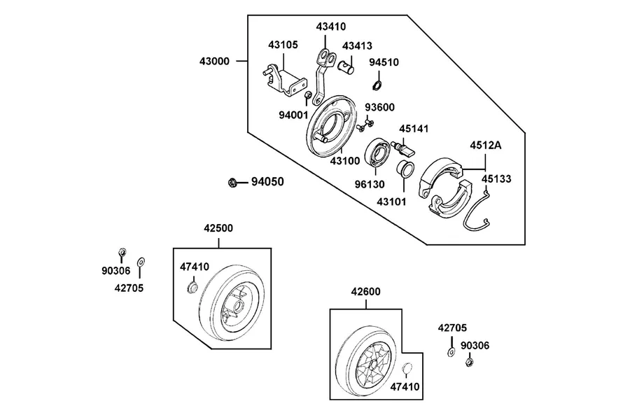 F06 Rear Wheel parts diagram