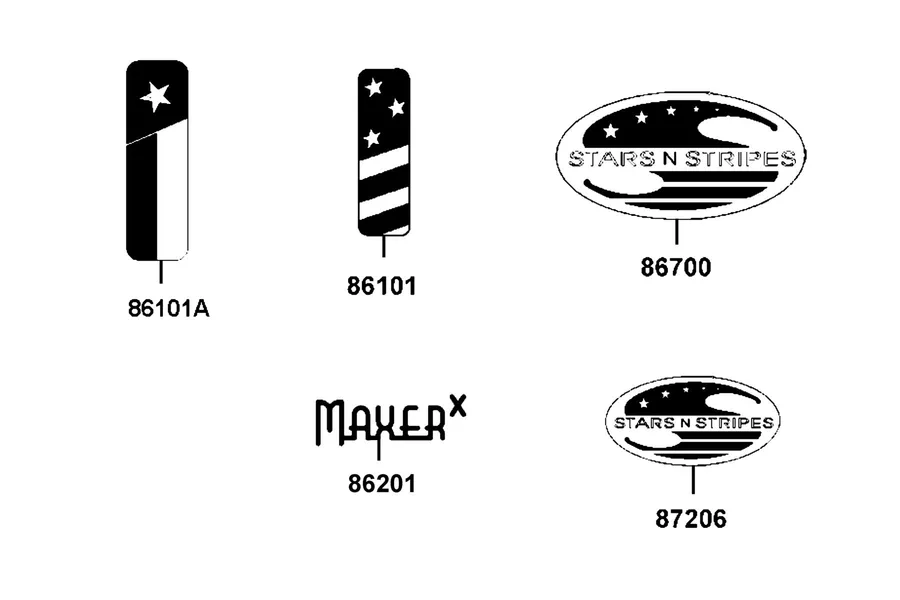 F14 Emblem and Stripe parts diagram