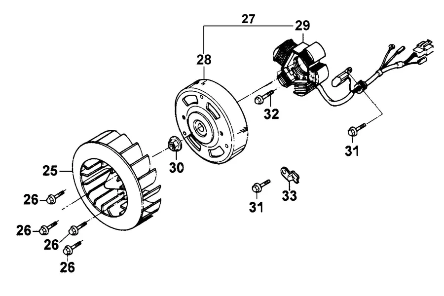 E03 Generator parts diagram