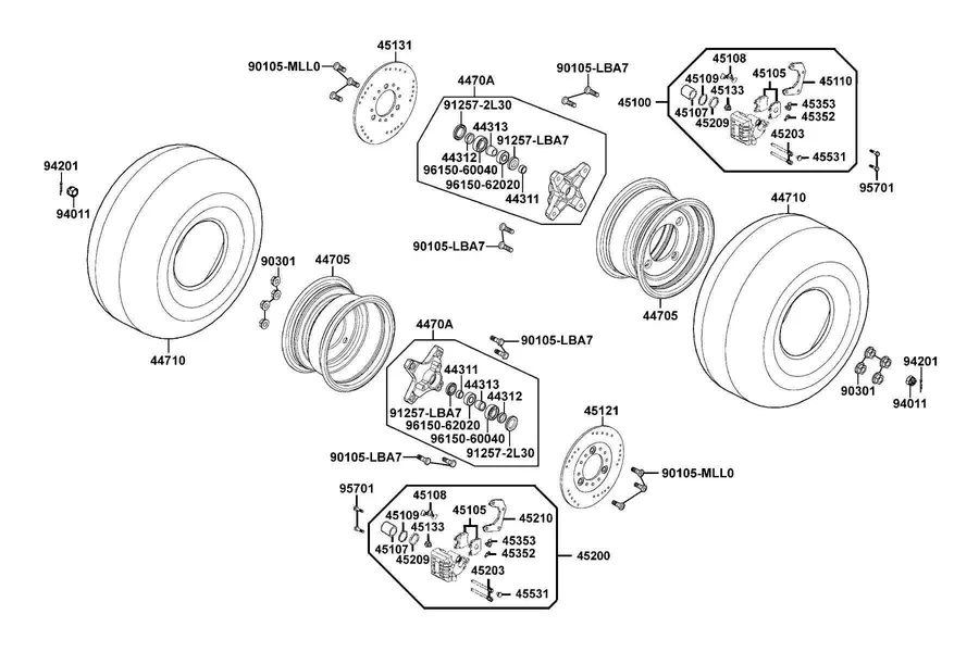 F07 Front Wheel parts diagram