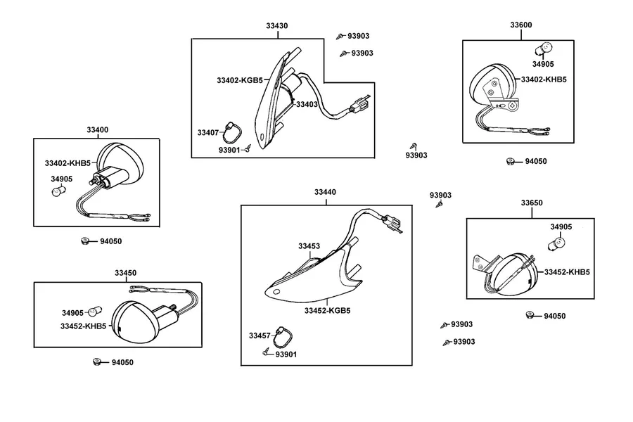 F18 Front Winker parts diagram