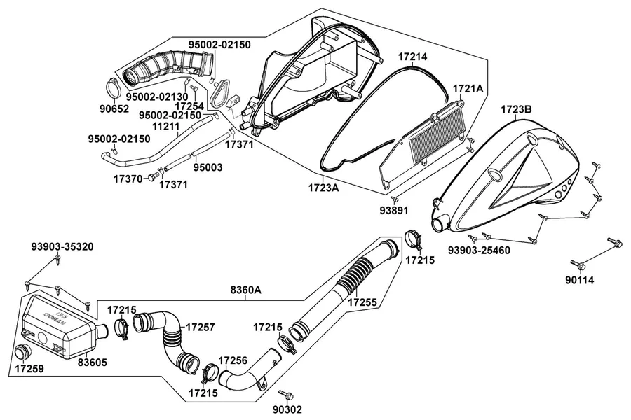 F13 Air Cleaner parts diagram