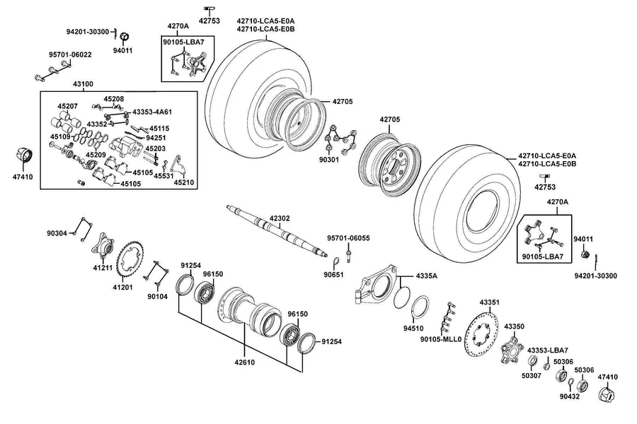 F08 Rear Wheel parts diagram