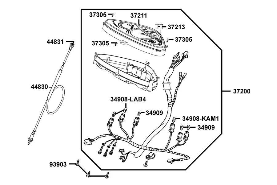 F02 Speedometer parts diagram