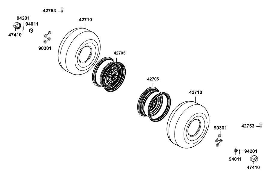 F08 Rear Wheel parts diagram