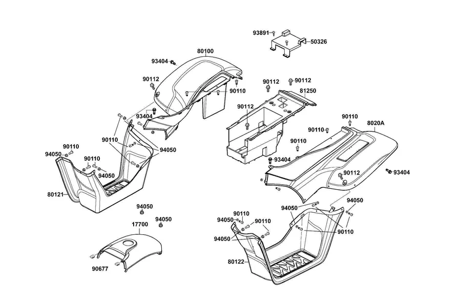 F12 Luggage Box parts diagram