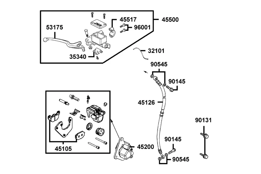 F04 Brake Master Cylinder parts diagram