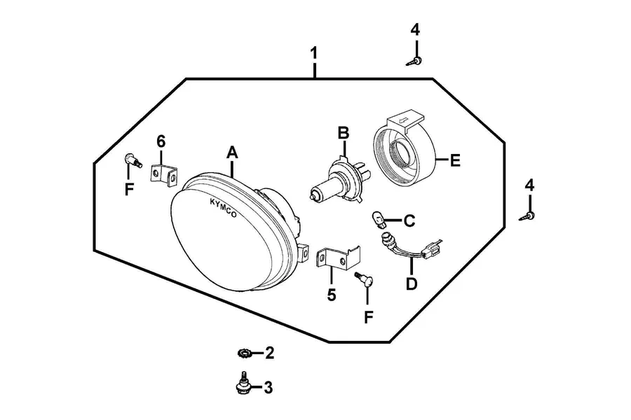 F01 Head Light parts diagram