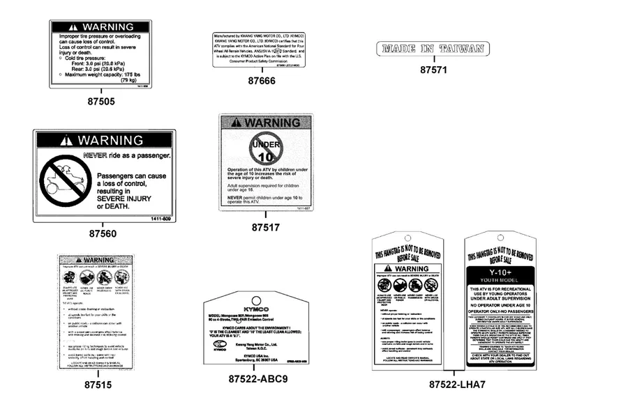 F21 Caution Label parts diagram