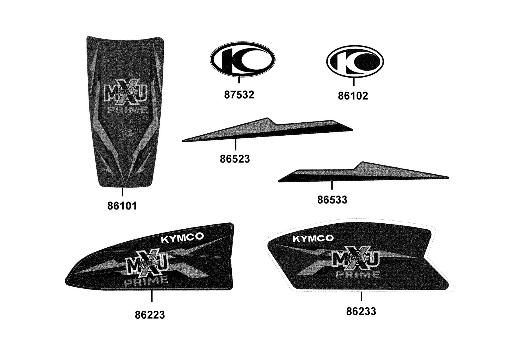 MXU 700i Prime(2018) Emblem●Stripe parts diagram