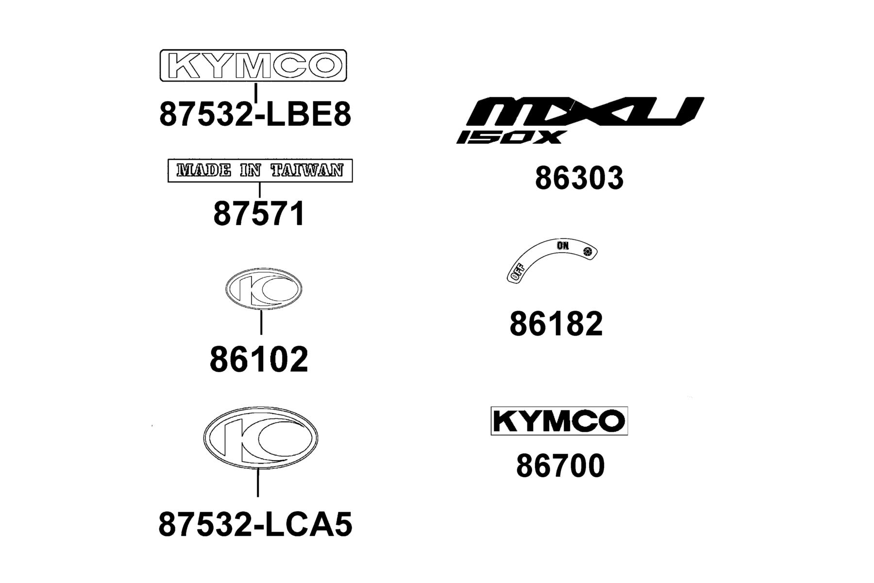 MXU 150X 2021MY EPA(2021) Emblem●Stripe parts diagram