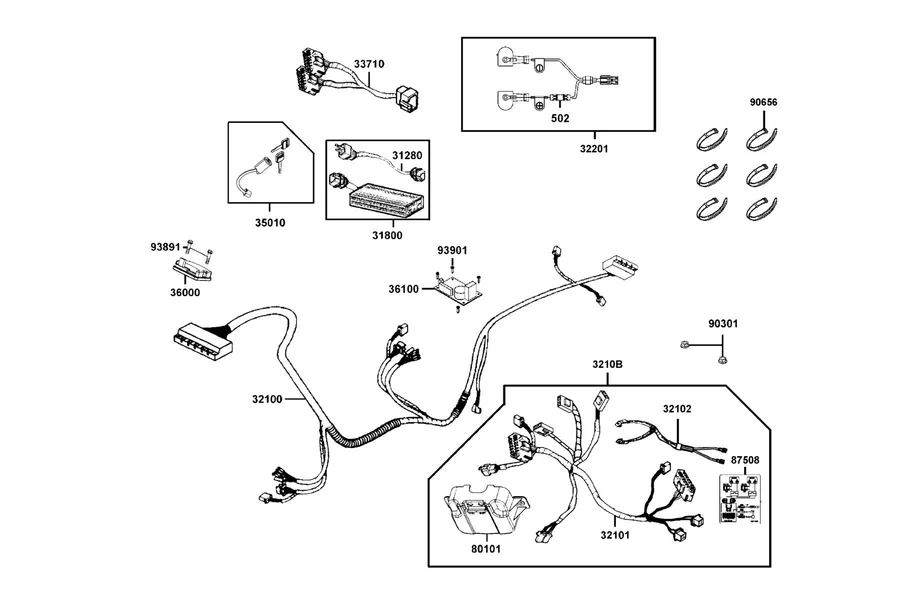 F11 Harness Wire parts diagram