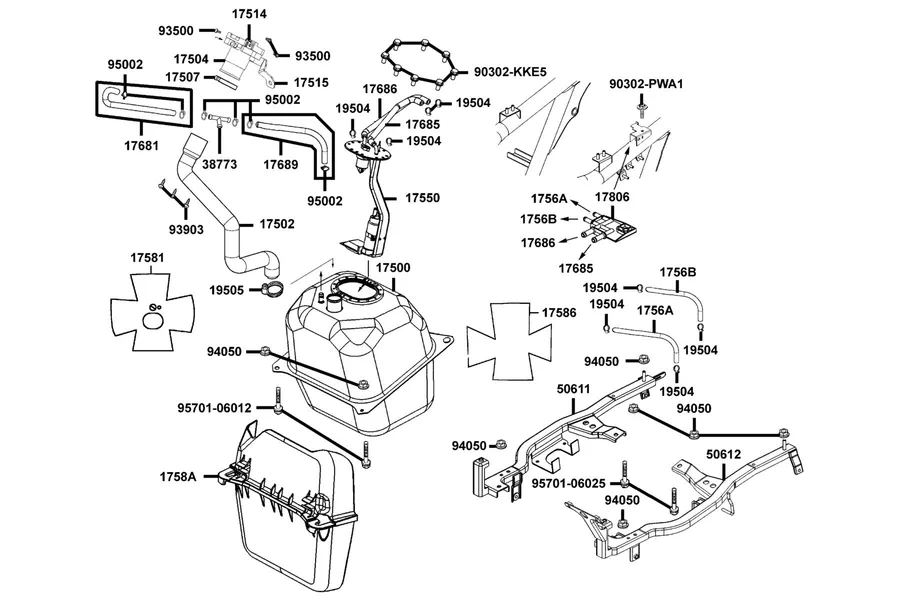 F10 Fuel Tank parts diagram