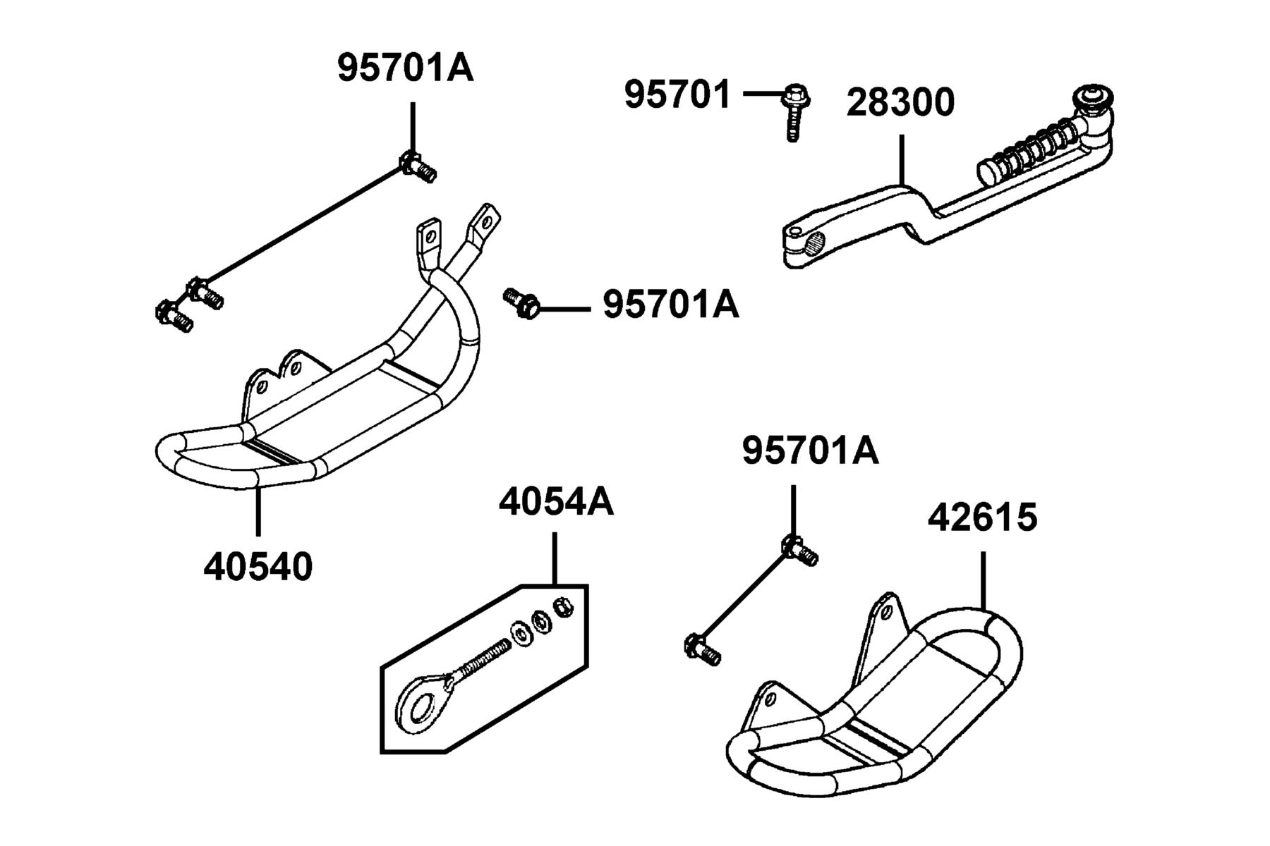 KYMCO Mongoose 50 (2004-2006) Kick Starter Arm parts diagram