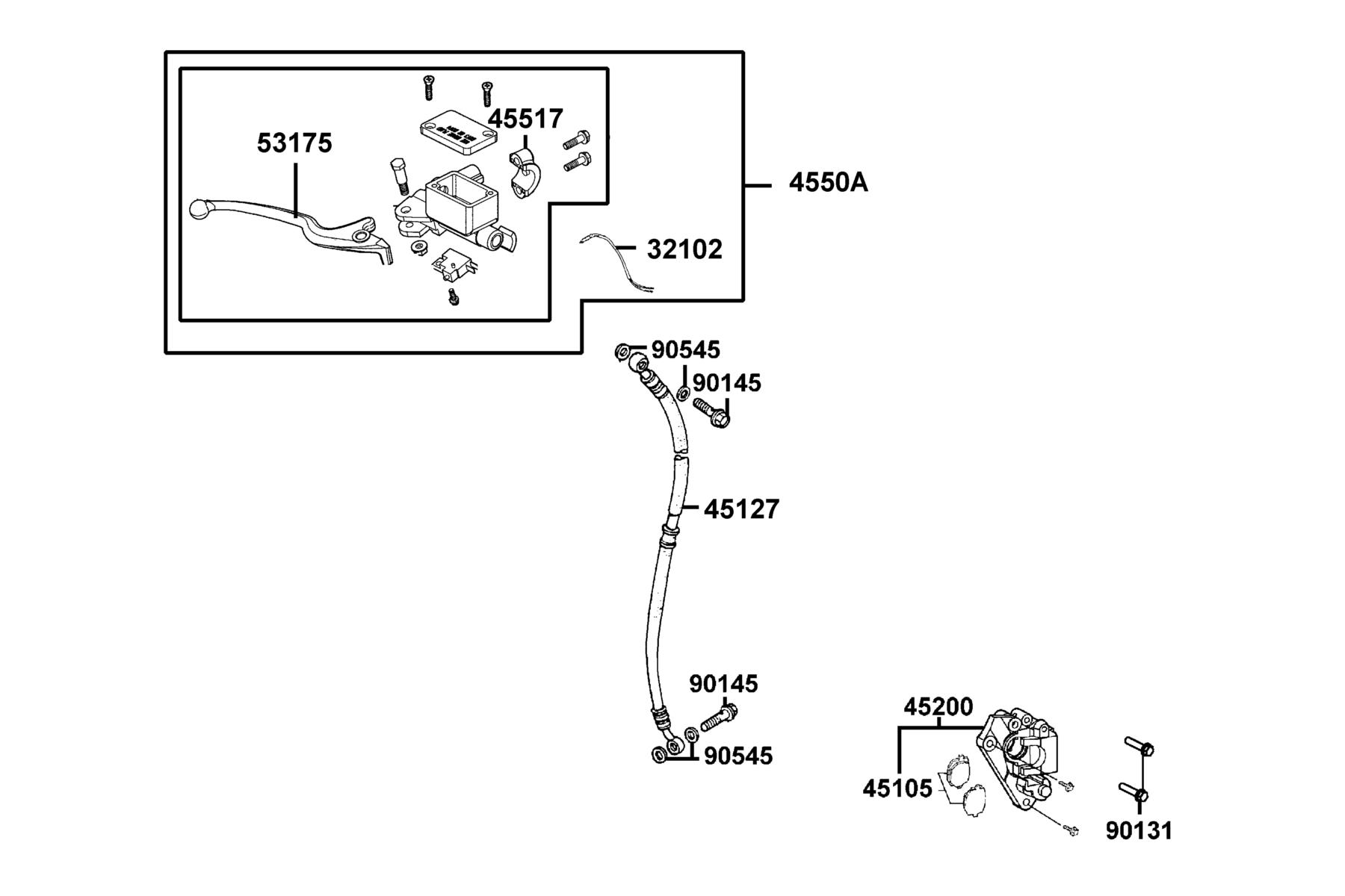 SUPER 8 150X (2021) Brake Master Cylinder parts diagram