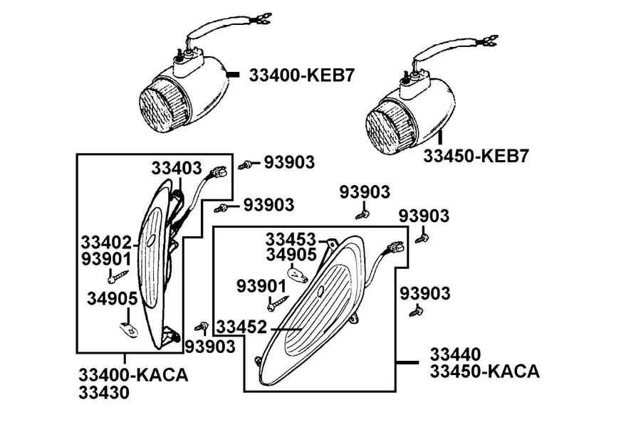 F18 Front Winker parts diagram