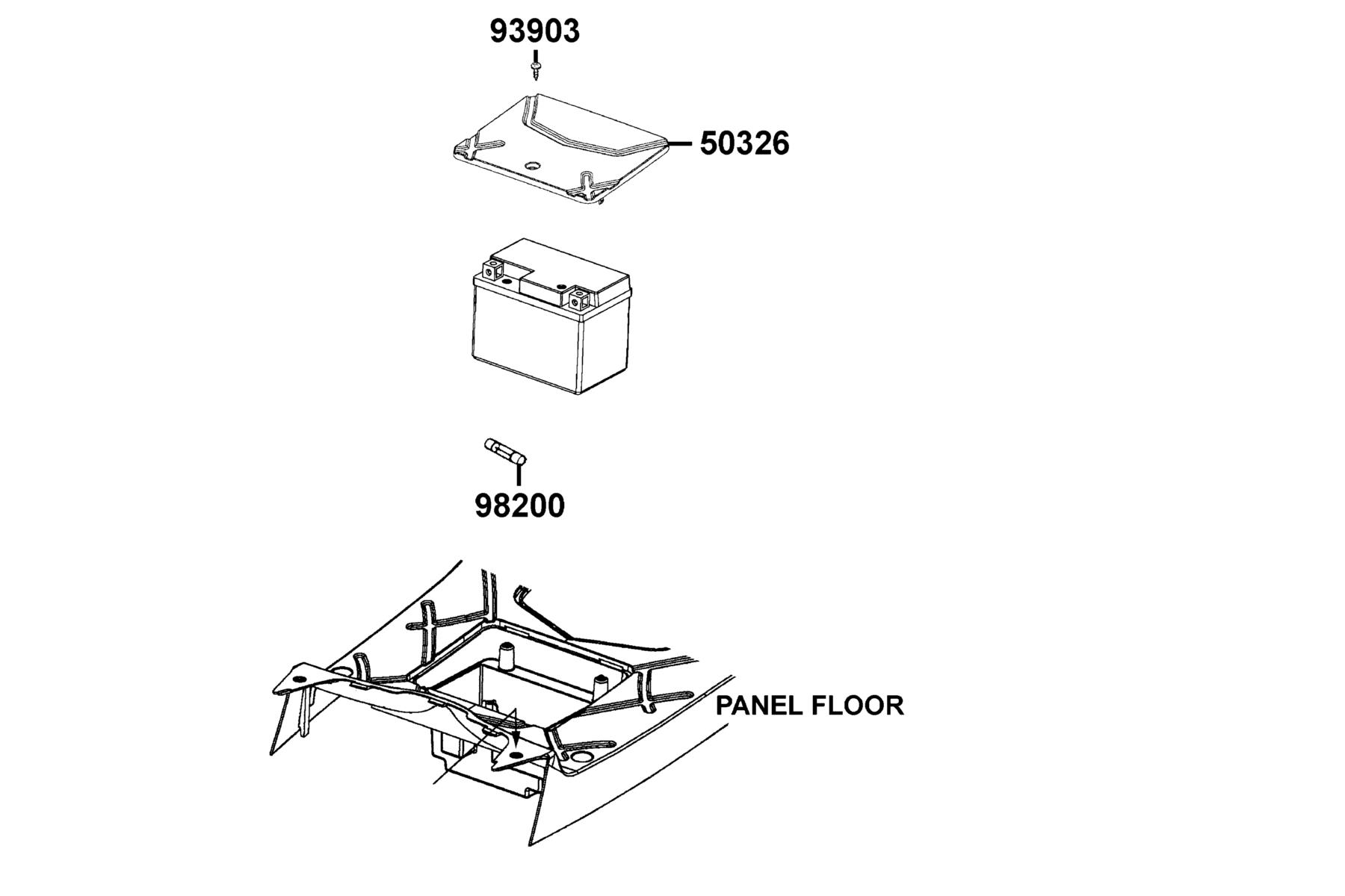 AGILITY 125(2021~) Battery parts diagram
