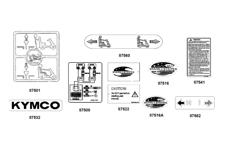 F12 Caution Label parts diagram
