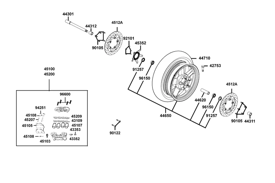 F07 Front Wheel parts diagram