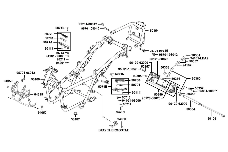 F20 Frame Body parts diagram