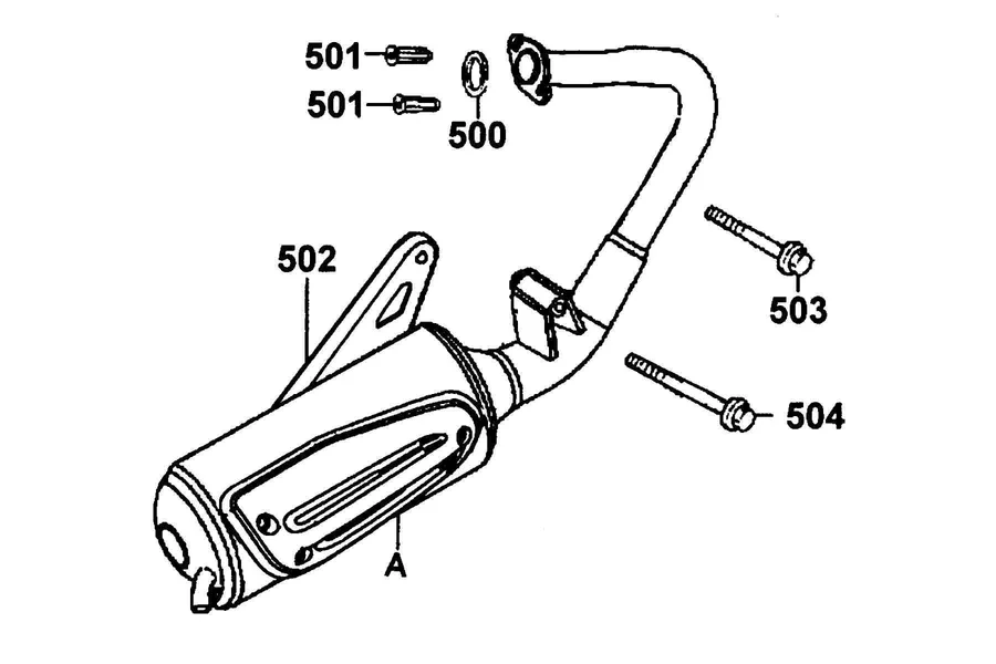 F15 Exhaust Muffler parts diagram