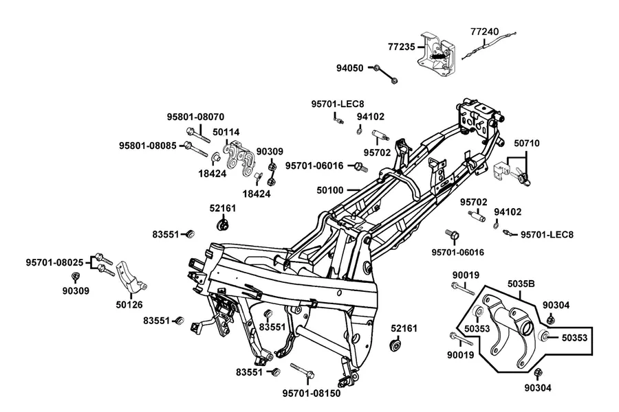 F23 Frame Body parts diagram
