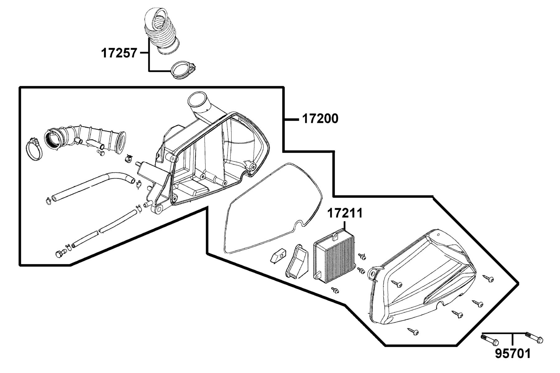 AGILITY 125(2021~) Air Cleaner parts diagram