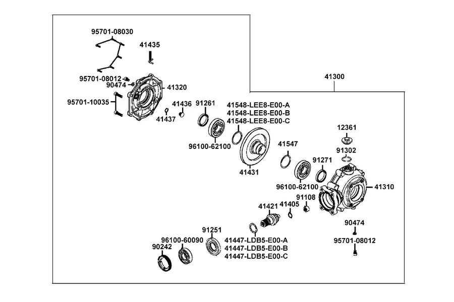 F17 Gear Assy Rr Final parts diagram