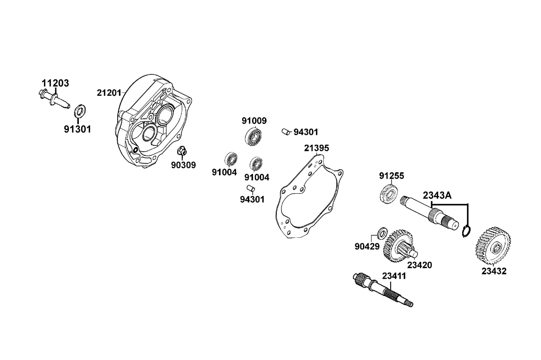 LIKE(2)50(2019~) Transmission parts diagram