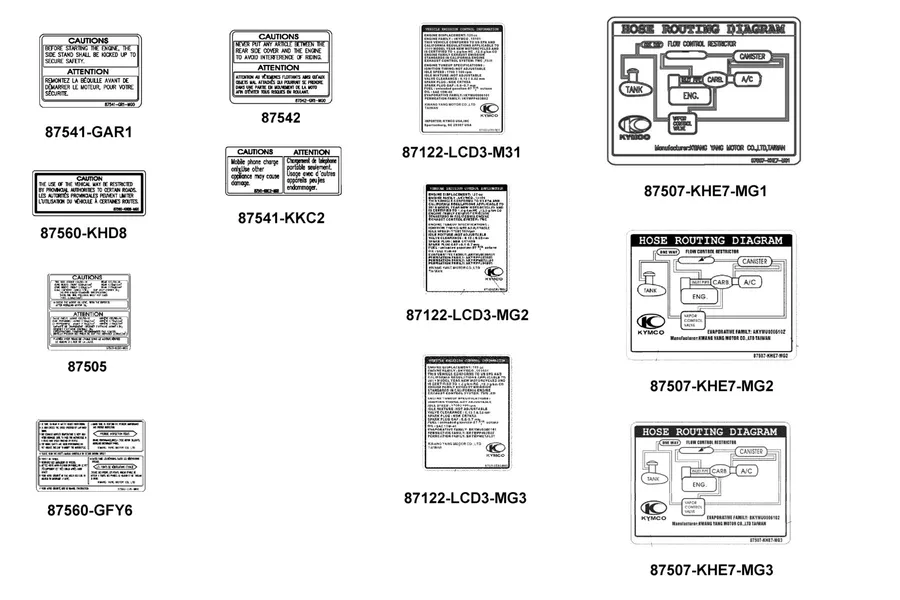 F24 Caution Label parts diagram