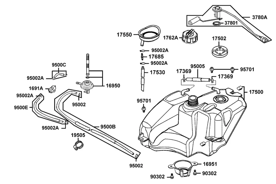 F10 Fuel Tank parts diagram