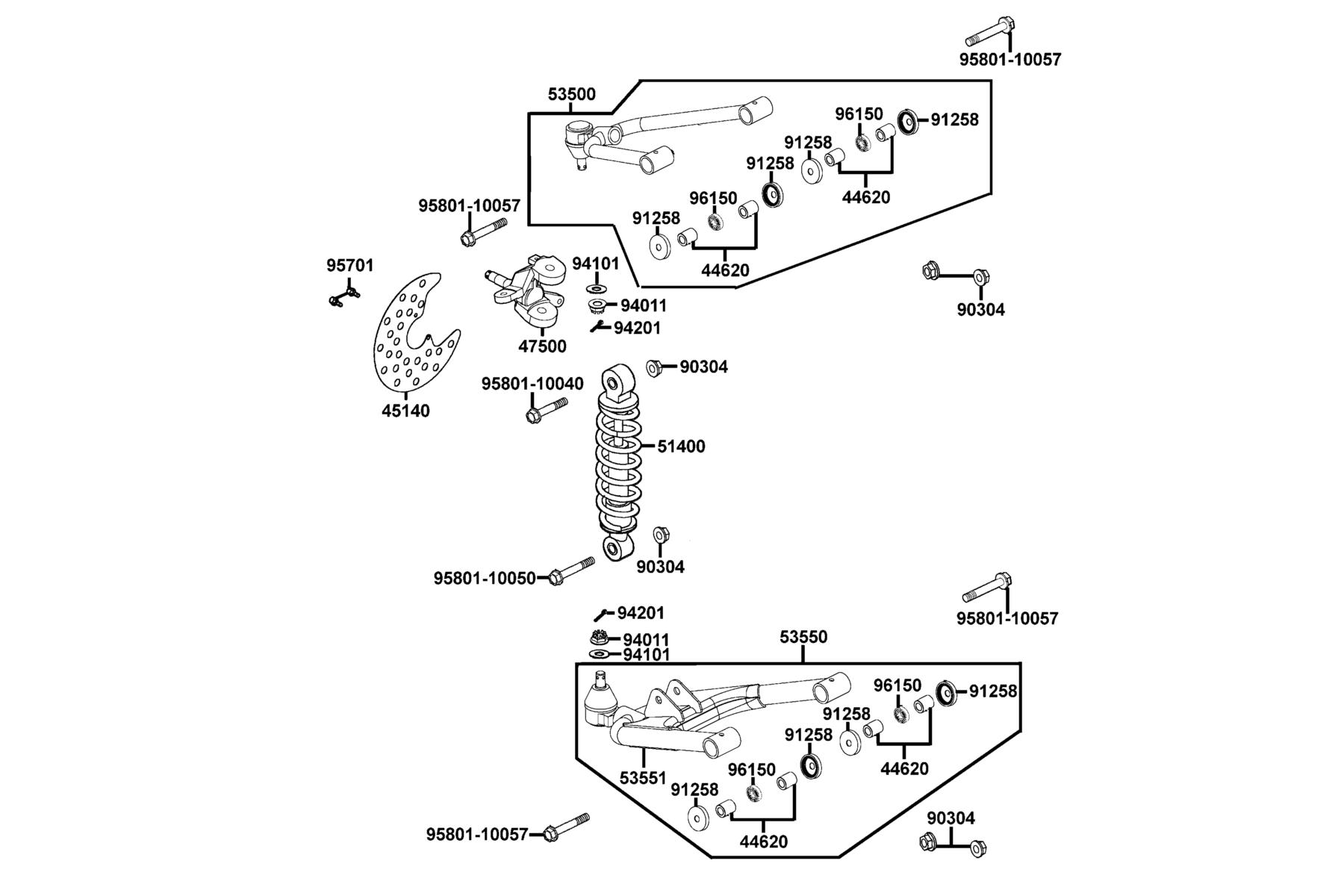 MXU 270(2019) Cushion ● Left Arm Swing parts diagram