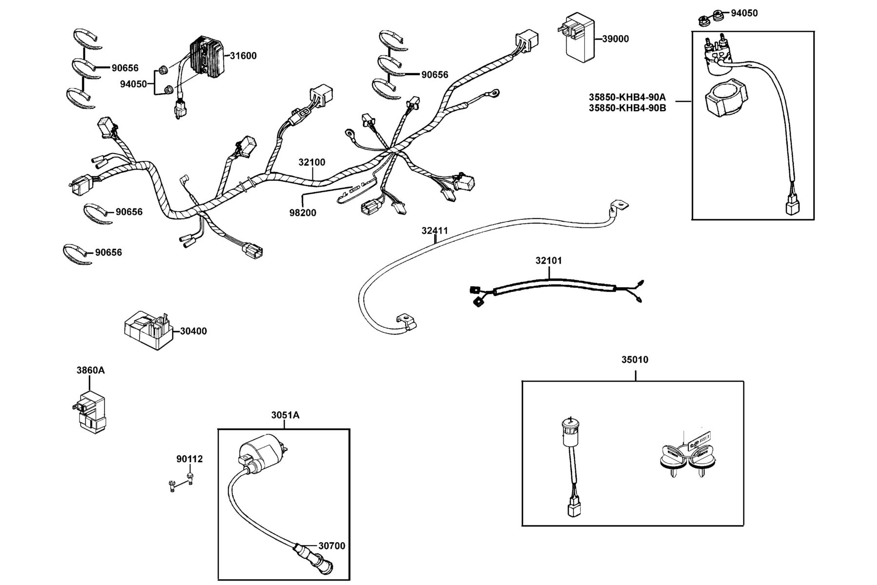 MXU 150(2019) Wire Harness parts diagram