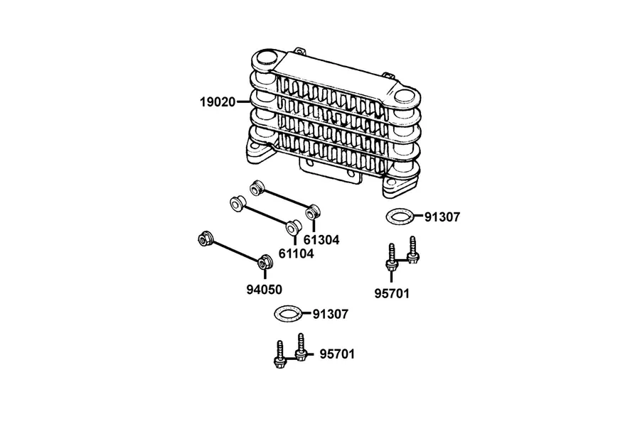 F25 Oil Cooler parts diagram