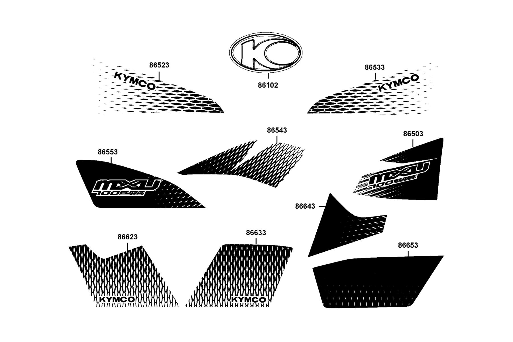 MXU 700i(2019) Emblem●Stripe parts diagram