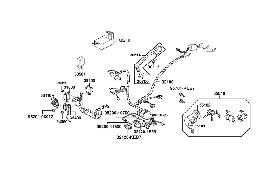 F20 Wire Harness parts diagram