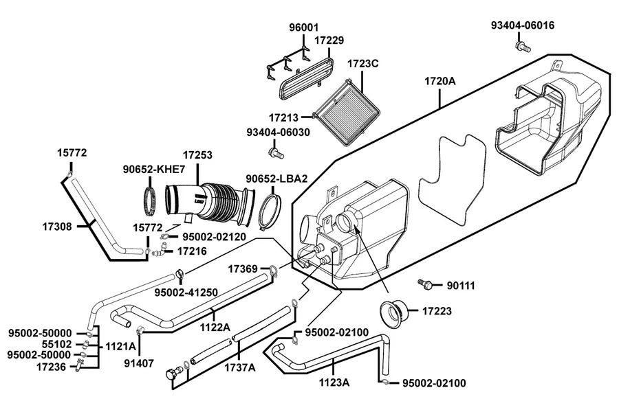 F13 Air Cleaner parts diagram