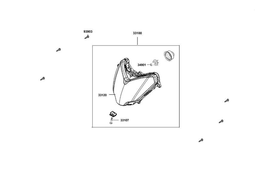 F01 Head Light parts diagram