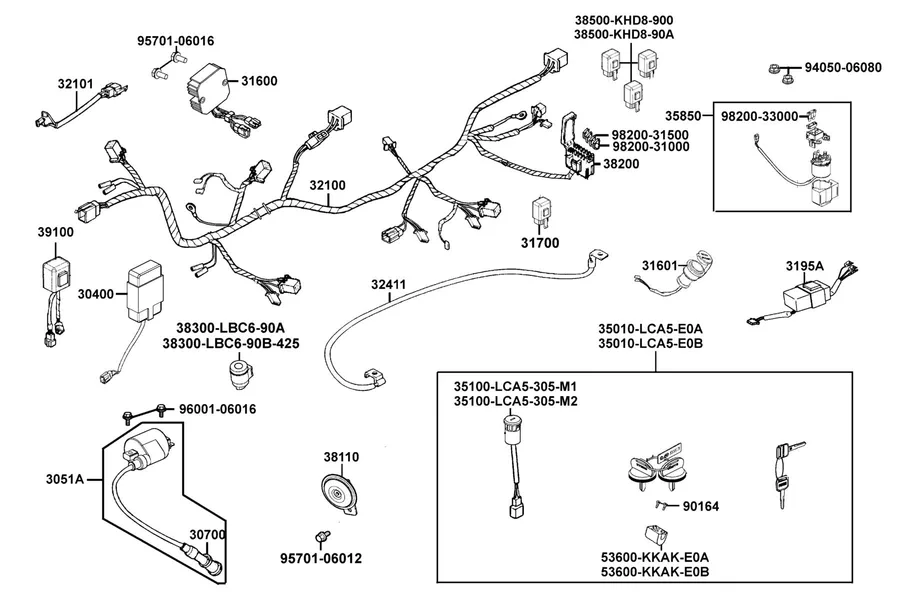 F21 Harness Wire parts diagram