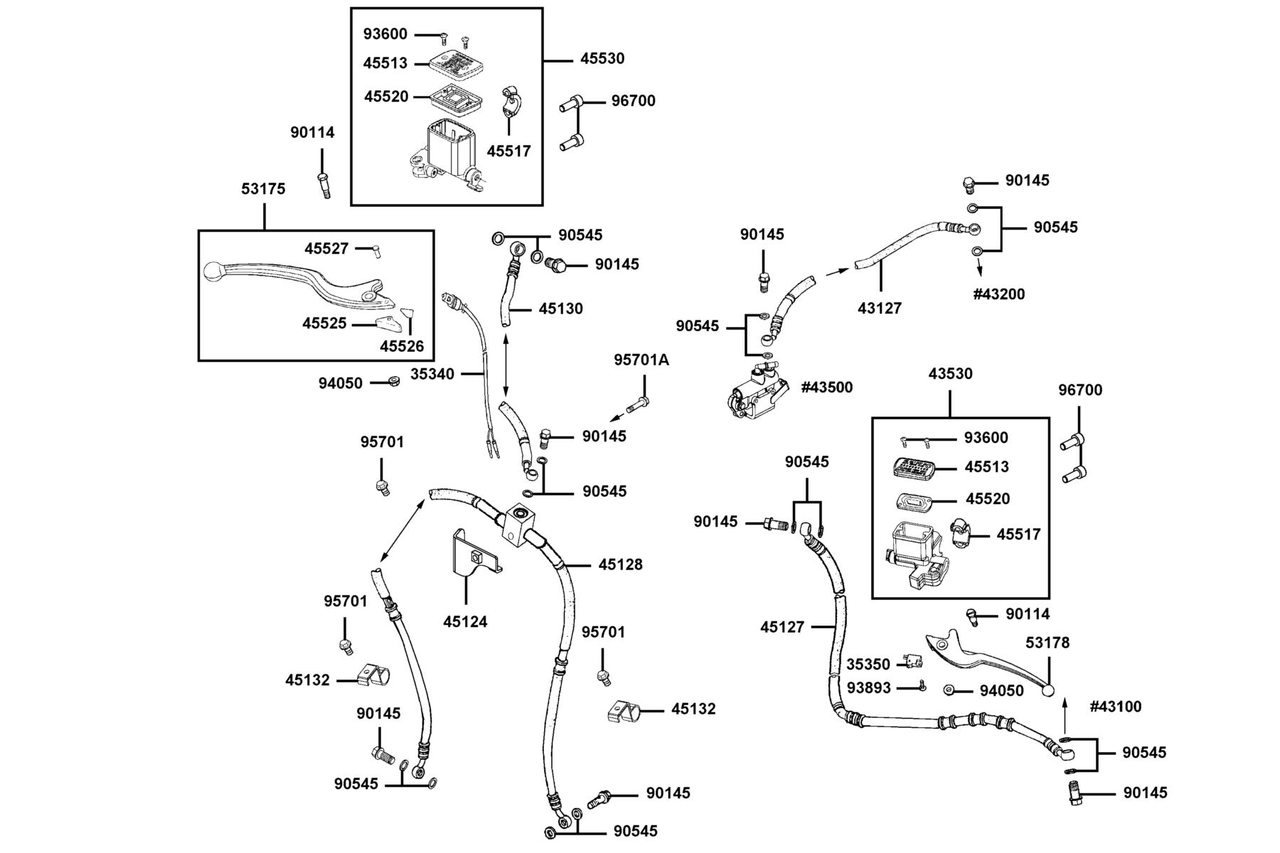 MXU 700i (2016~) Master Cylinder parts diagram