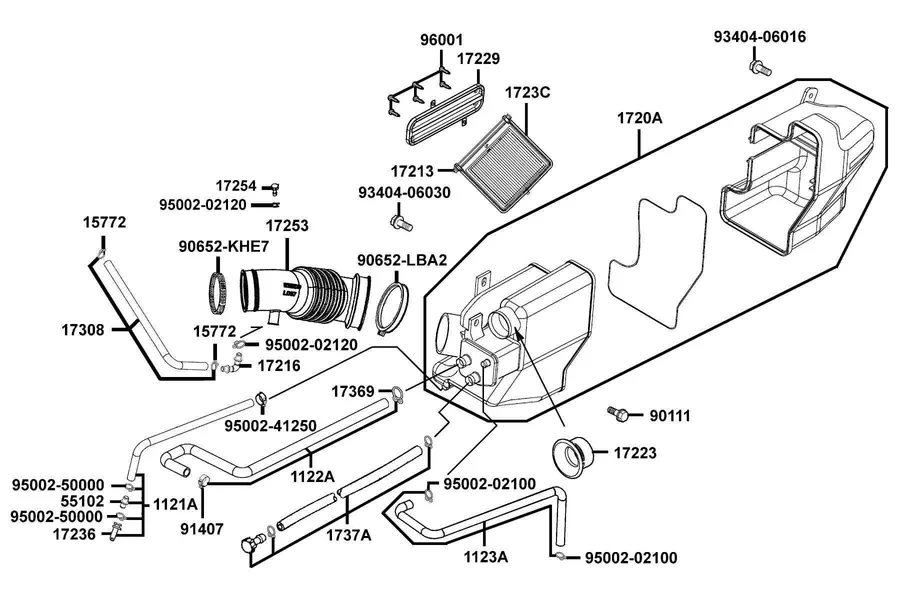 F13 Air Cleaner parts diagram